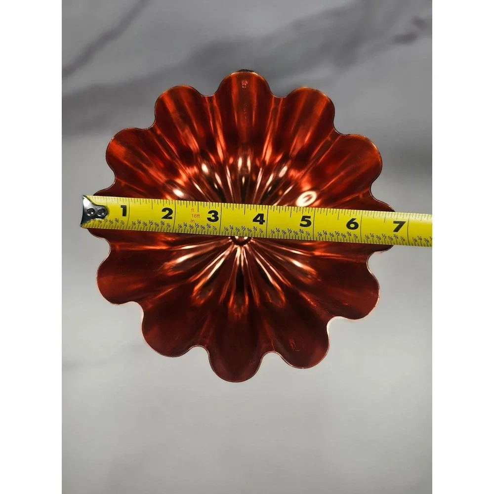 Vintage Copper Fluted Tart Pan Fluted Bowl Dessert Pan